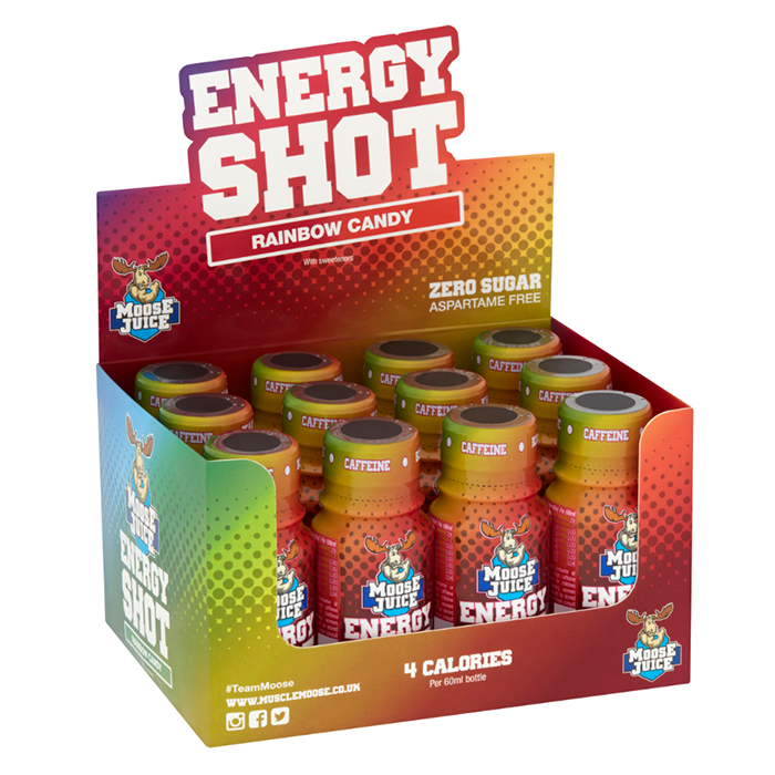 Muscle Moose Moose Juice Energy Shot 12x60ml - Grapetastic