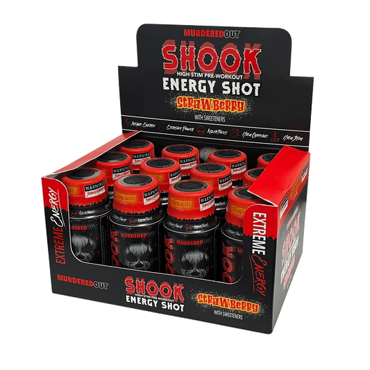 Murdered Out Shook Energy Shot 12x60ml - Strawberry
