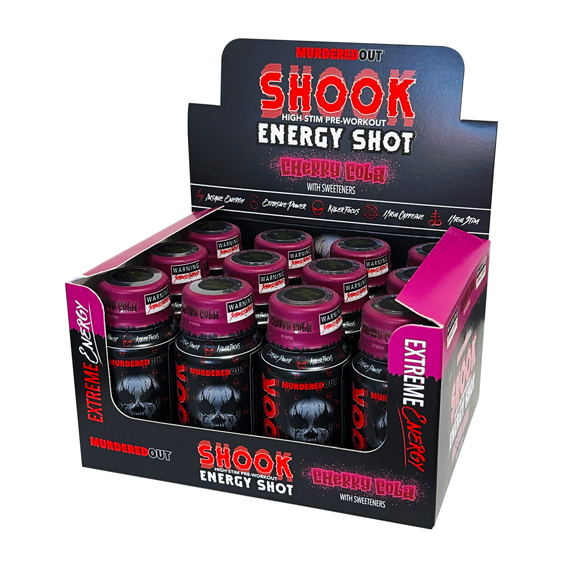 Murdered Out Shook Energy Shot 12x60ml - Cherry Cola