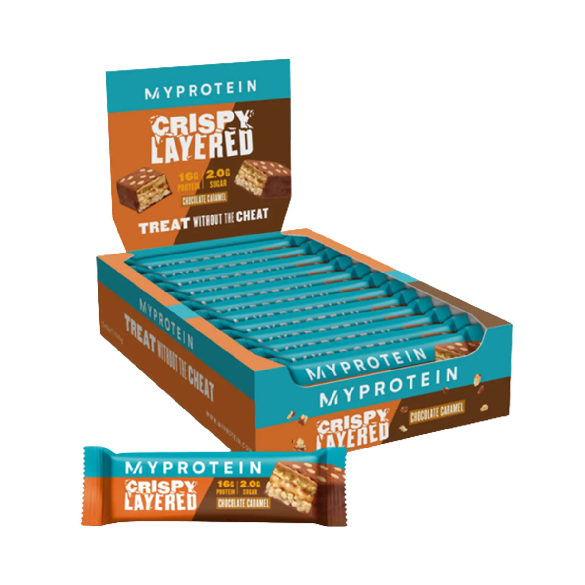 MyProtein Crispy Layered Protein Bar - 12x58g / Chocolate Caramel