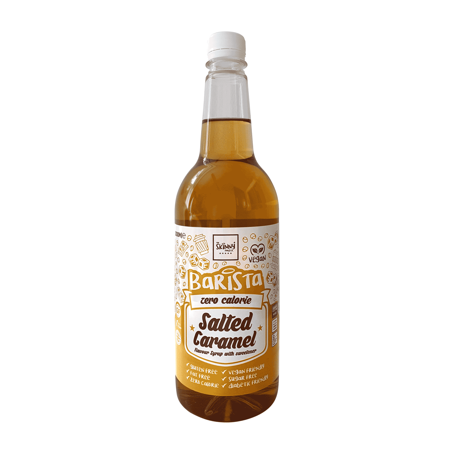 The Skinny Food Co Skinny Barista Zero Calorie Coffee Syrup 1000ml - Salted Caramel