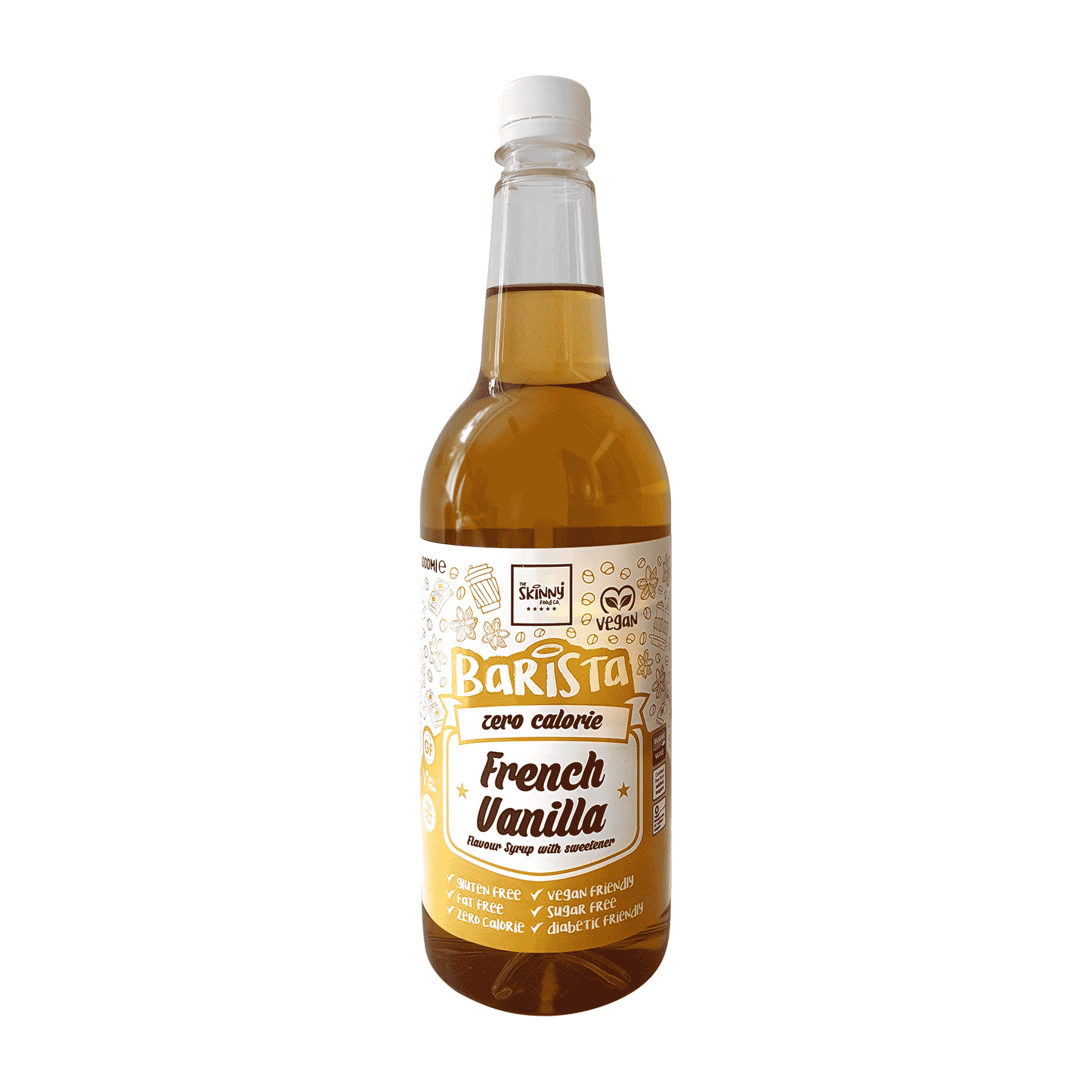 The Skinny Food Co Skinny Barista Zero Calorie Coffee Syrup 1000ml - French Vanilla