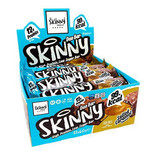 The Skinny Food Co Duo Low Sugar High Protein Bar 12 x 60g - Salted Caramel