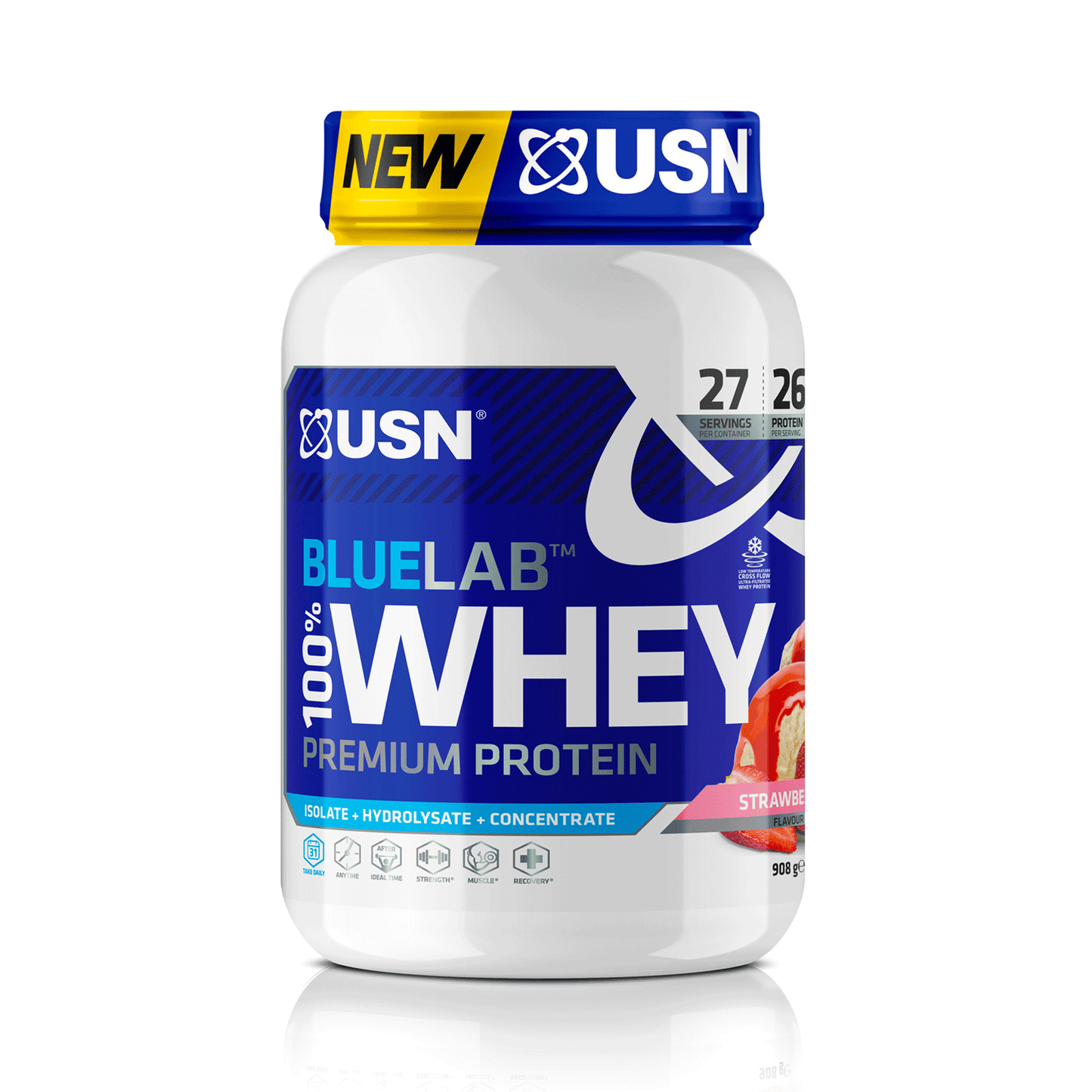 USN Blue Lab Whey 908g - Strawberry