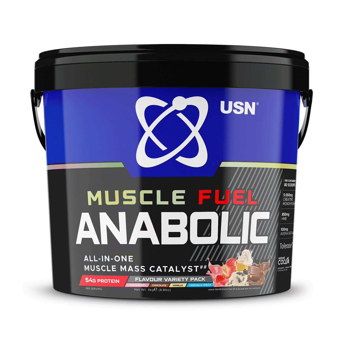 USN Muscle Fuel Anabolic - 4kg / Peanut Caramel/Choc/Strawb/Banana