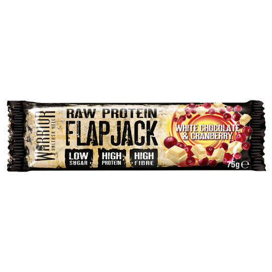 Warrior Raw Protein Flapjack 12x75g - White Chocolate Cranberry