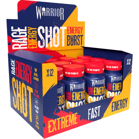 Warrior RAGE Energy Shots 12x60ml - Blue Raspberry